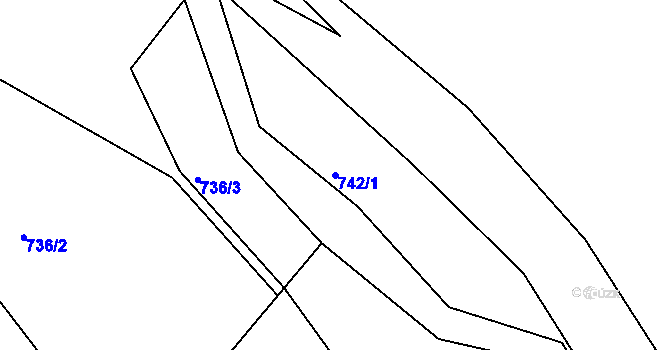 Parcela st. 742/1 v KÚ Harrachov, Katastrální mapa