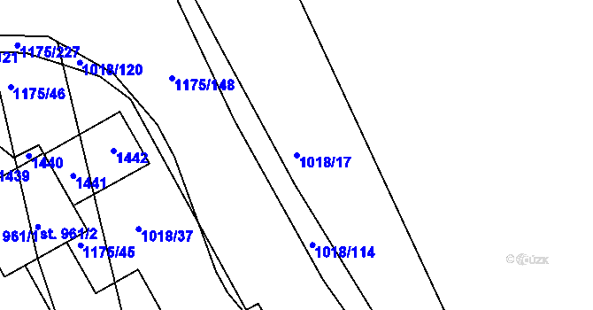 Parcela st. 1018/17 v KÚ Harrachov, Katastrální mapa