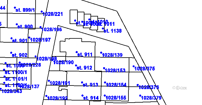 Parcela st. 1028/139 v KÚ Harrachov, Katastrální mapa