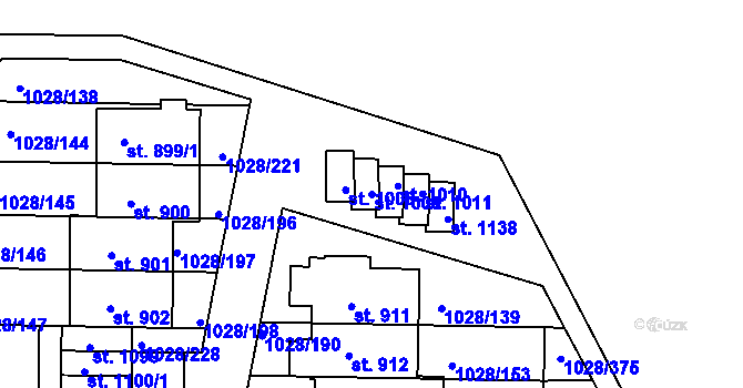 Parcela st. 1009 v KÚ Harrachov, Katastrální mapa
