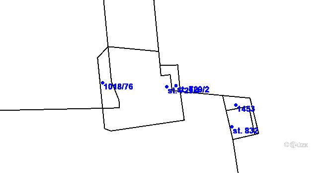 Parcela st. 729/1 v KÚ Harrachov, Katastrální mapa