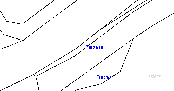 Parcela st. 1021/15 v KÚ Harrachov, Katastrální mapa