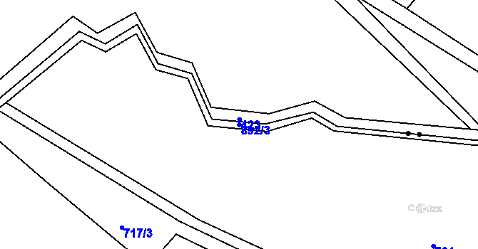 Parcela st. 892/3 v KÚ Kochánov II, Katastrální mapa