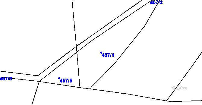 Parcela st. 457/1 v KÚ Hartmanice u Poličky, Katastrální mapa