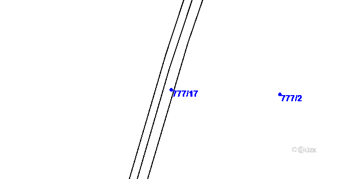 Parcela st. 777/17 v KÚ Hartmanice u Poličky, Katastrální mapa