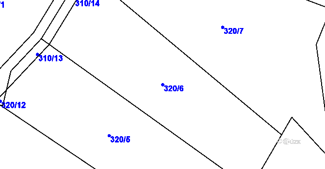 Parcela st. 320/6 v KÚ Hasina, Katastrální mapa
