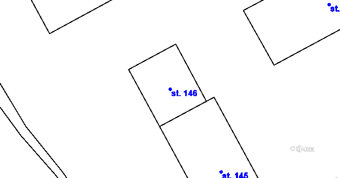 Parcela st. 146 v KÚ Hatín, Katastrální mapa