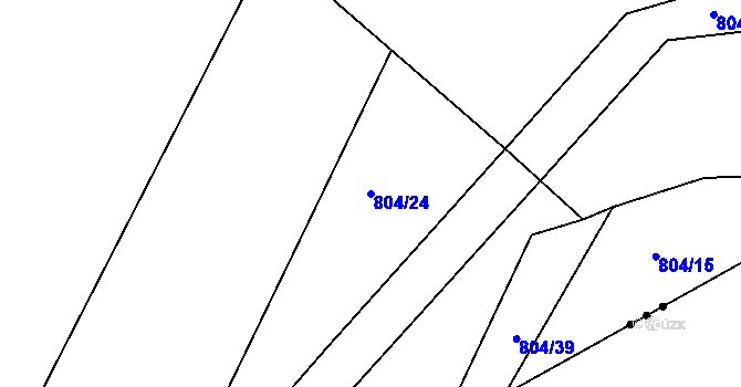 Parcela st. 804/24 v KÚ Hatín, Katastrální mapa