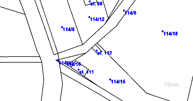 Parcela st. 112 v KÚ Polště, Katastrální mapa