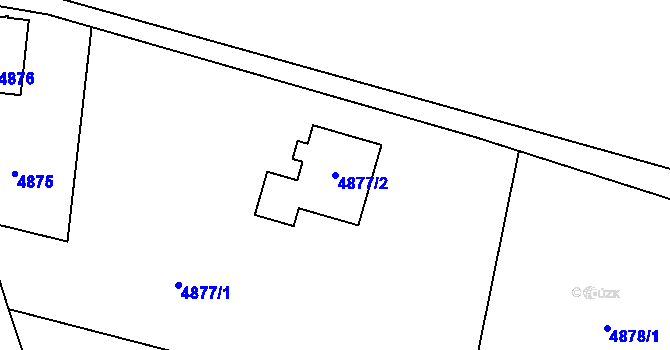 Parcela st. 4877/2 v KÚ Havířov-město, Katastrální mapa
