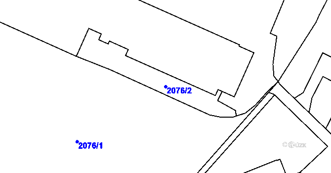 Parcela st. 2076/2 v KÚ Havířov-město, Katastrální mapa