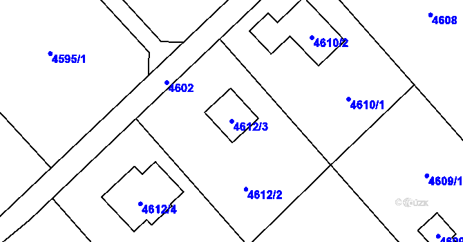 Parcela st. 4612/3 v KÚ Havířov-město, Katastrální mapa