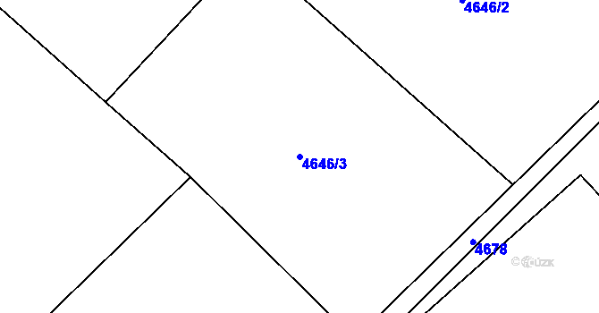 Parcela st. 4646/3 v KÚ Havířov-město, Katastrální mapa