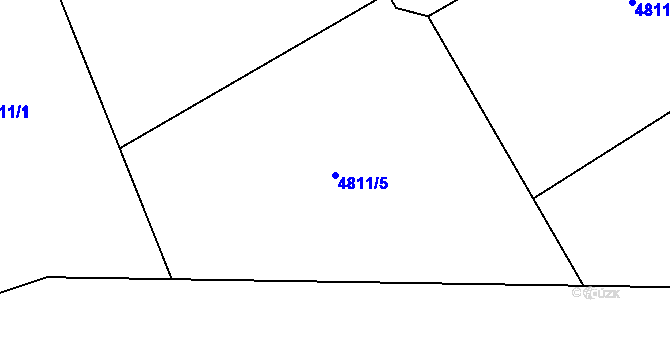 Parcela st. 4811/5 v KÚ Havířov-město, Katastrální mapa