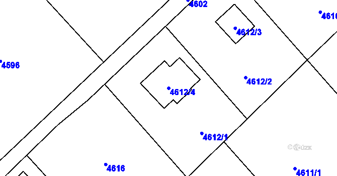 Parcela st. 4612/4 v KÚ Havířov-město, Katastrální mapa