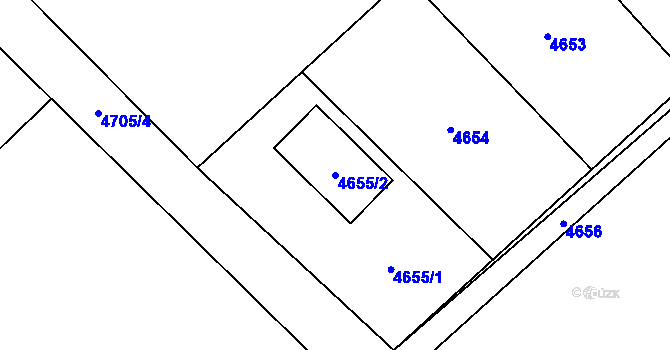 Parcela st. 4655/2 v KÚ Havířov-město, Katastrální mapa