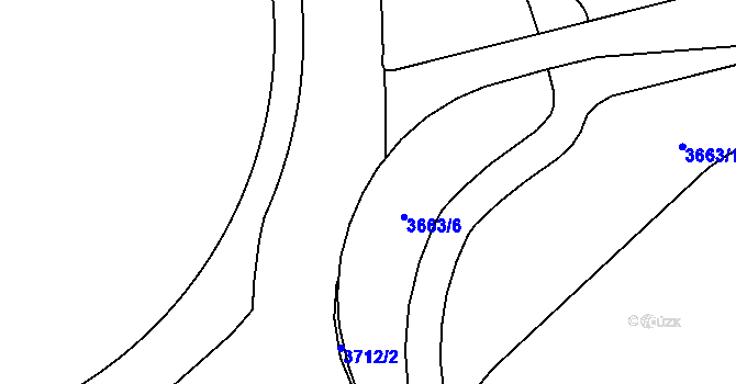 Parcela st. 3723/6 v KÚ Havířov-město, Katastrální mapa