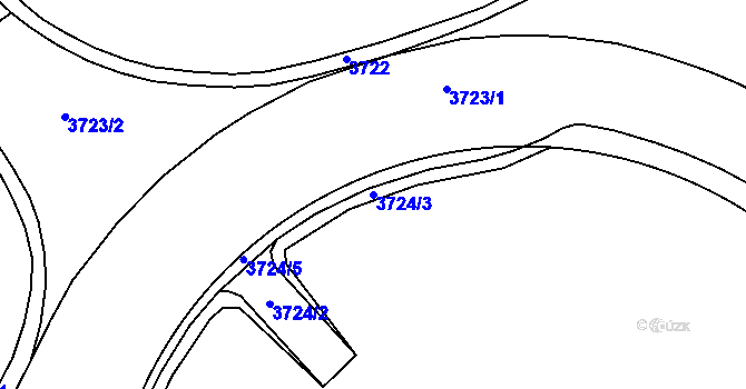 Parcela st. 3724/3 v KÚ Havířov-město, Katastrální mapa