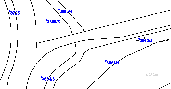 Parcela st. 3665/2 v KÚ Havířov-město, Katastrální mapa