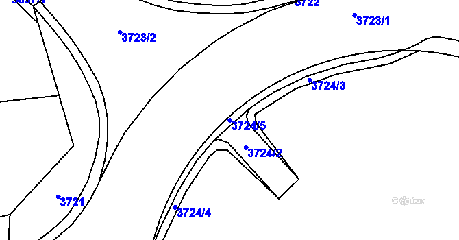 Parcela st. 3724/5 v KÚ Havířov-město, Katastrální mapa