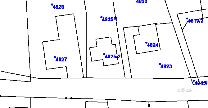 Parcela st. 4825/2 v KÚ Havířov-město, Katastrální mapa