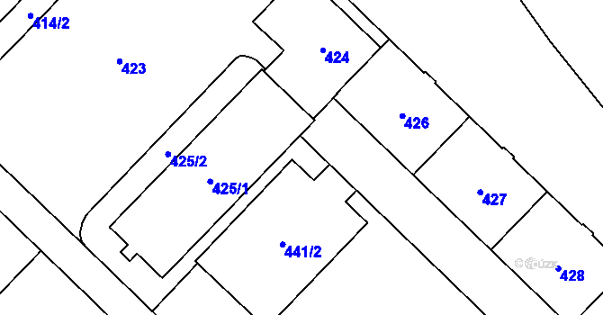 Parcela st. 441/3 v KÚ Havířov-město, Katastrální mapa