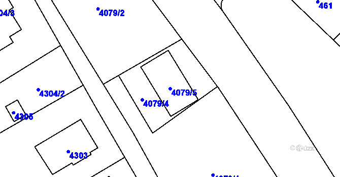 Parcela st. 4079/5 v KÚ Havířov-město, Katastrální mapa
