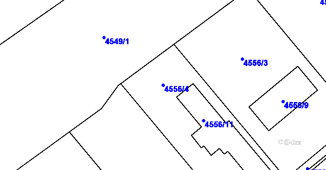 Parcela st. 4556/4 v KÚ Havířov-město, Katastrální mapa