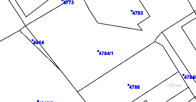 Parcela st. 4784/1 v KÚ Havířov-město, Katastrální mapa