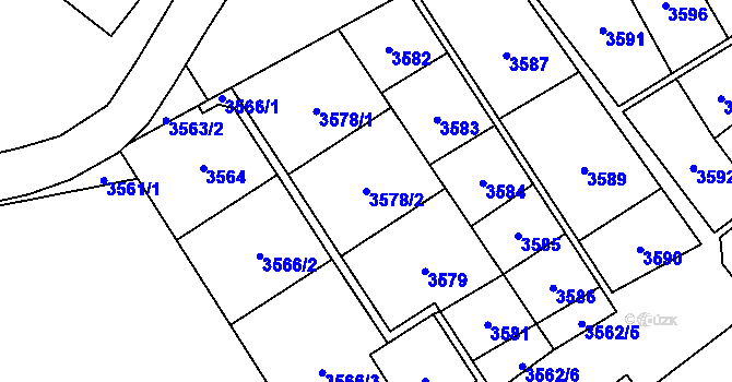 Parcela st. 3578/2 v KÚ Havířov-město, Katastrální mapa