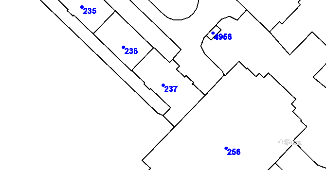 Parcela st. 237 v KÚ Havířov-město, Katastrální mapa