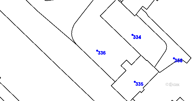 Parcela st. 336 v KÚ Havířov-město, Katastrální mapa