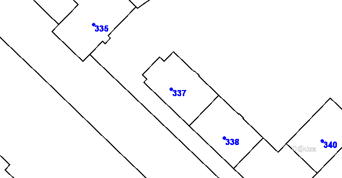 Parcela st. 337 v KÚ Havířov-město, Katastrální mapa