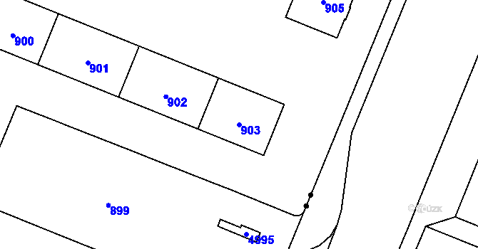 Parcela st. 903 v KÚ Havířov-město, Katastrální mapa