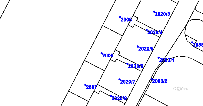 Parcela st. 2006 v KÚ Havířov-město, Katastrální mapa