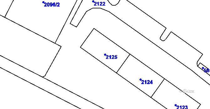 Parcela st. 2125 v KÚ Havířov-město, Katastrální mapa