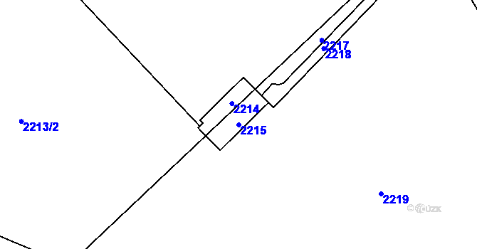 Parcela st. 2215 v KÚ Havířov-město, Katastrální mapa