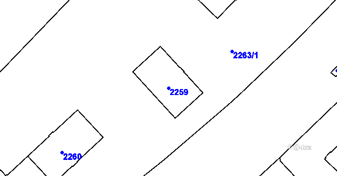 Parcela st. 2259 v KÚ Havířov-město, Katastrální mapa