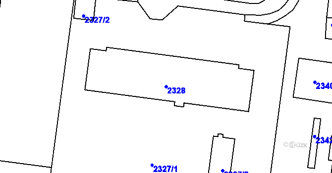 Parcela st. 2328 v KÚ Havířov-město, Katastrální mapa