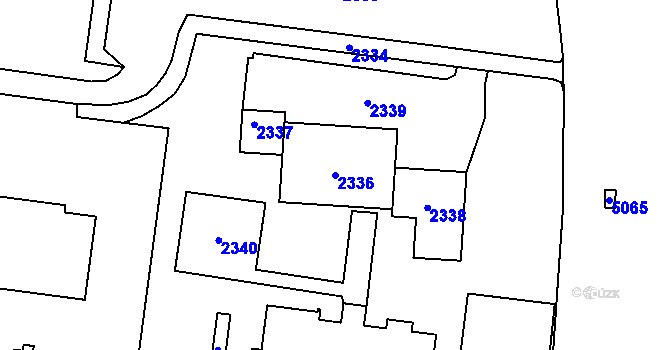 Parcela st. 2336 v KÚ Havířov-město, Katastrální mapa