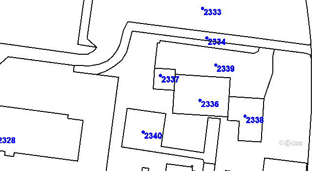 Parcela st. 2337 v KÚ Havířov-město, Katastrální mapa