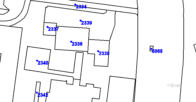 Parcela st. 2338 v KÚ Havířov-město, Katastrální mapa