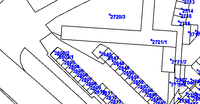 Parcela st. 2646 v KÚ Havířov-město, Katastrální mapa