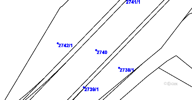 Parcela st. 2740 v KÚ Havířov-město, Katastrální mapa