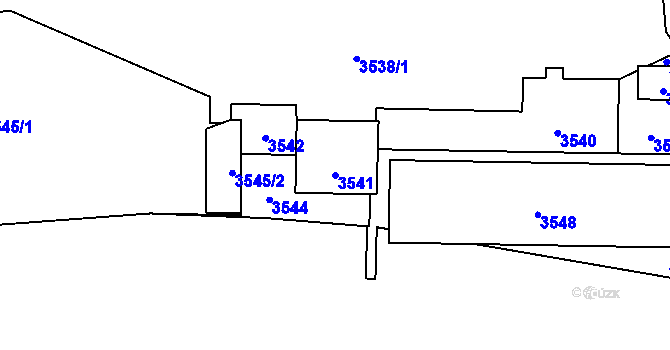 Parcela st. 3541 v KÚ Havířov-město, Katastrální mapa