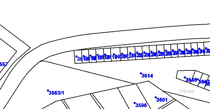 Parcela st. 3619 v KÚ Havířov-město, Katastrální mapa