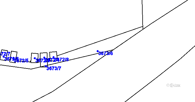 Parcela st. 3673/6 v KÚ Havířov-město, Katastrální mapa