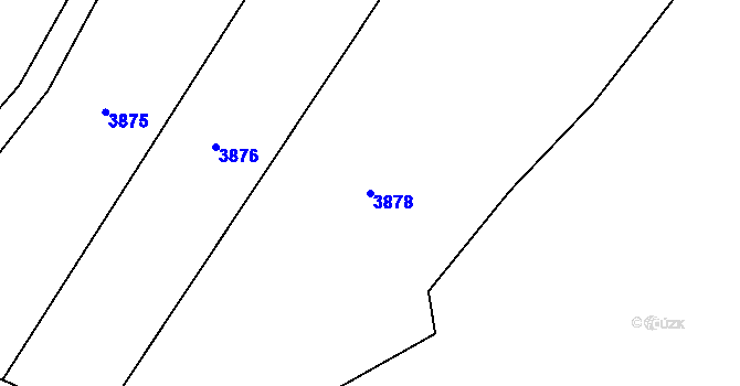 Parcela st. 3878 v KÚ Havířov-město, Katastrální mapa
