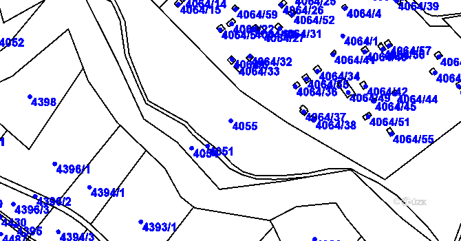 Parcela st. 4055 v KÚ Havířov-město, Katastrální mapa