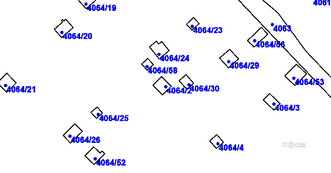 Parcela st. 4064/2 v KÚ Havířov-město, Katastrální mapa